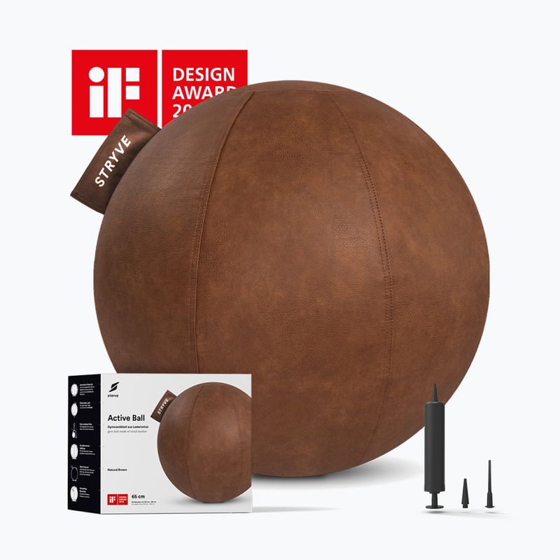 Minge de gimnastică STRYVE Active 70 cm natural brown 2