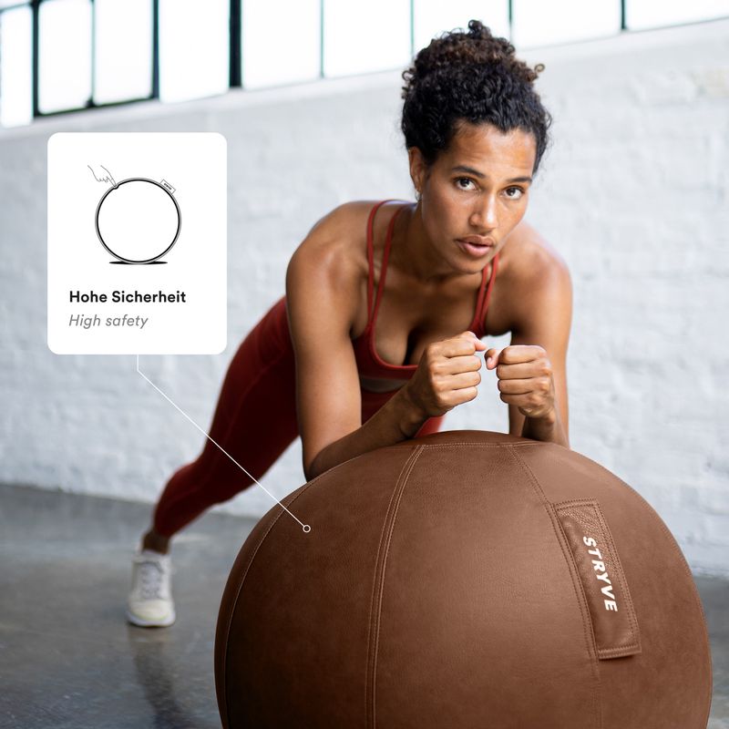 Minge de gimnastică STRYVE Active 70 cm natural brown 7