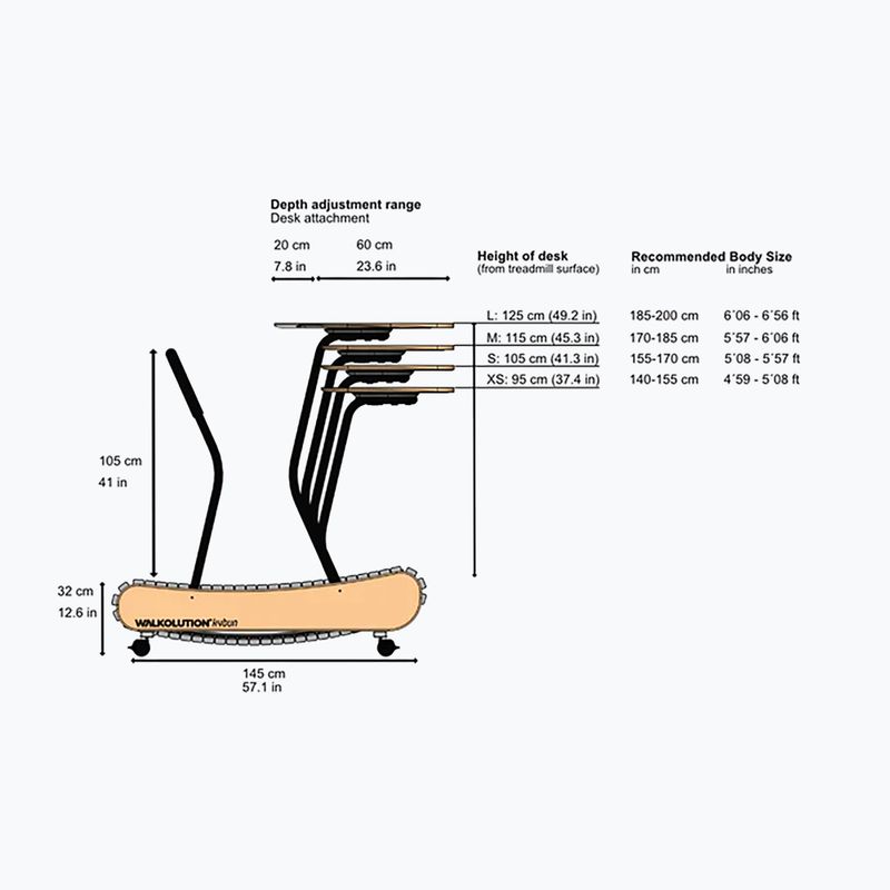 Banda de alergare Walkolution MTD900R Wanderlust Desk maro MTD900RI110M 3