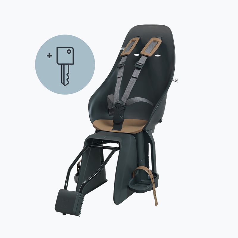 Scaun de bicicletă Urban Iki U-228277 key lock black/brown 2