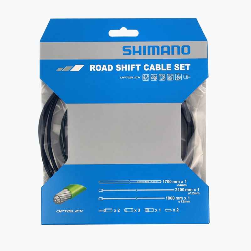Set de cabluri și cămăși pentru schimbător Shimano Y60198010 Optislick black 2