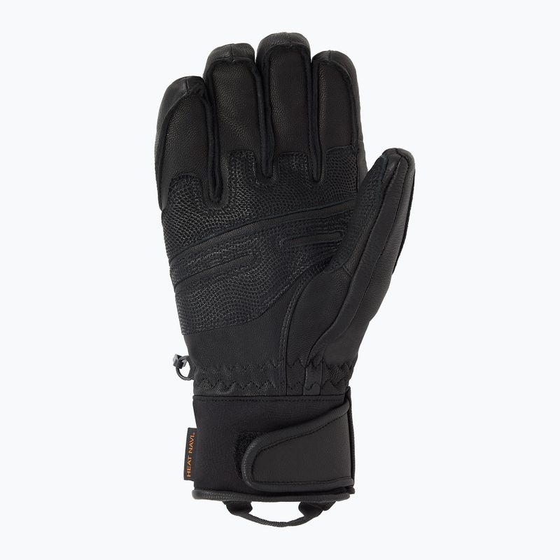 Mănuși de schi pentru bărbați Descente Black leather 3