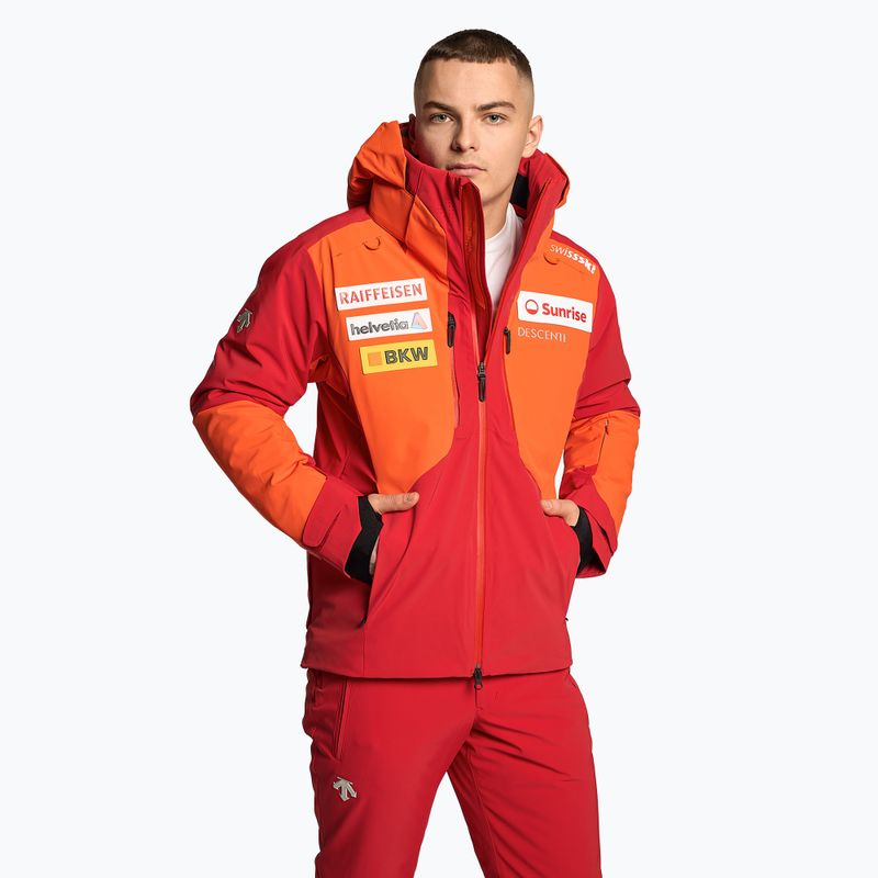 Geacă de schi pentru bărbați Descente Swiss mandarin orange