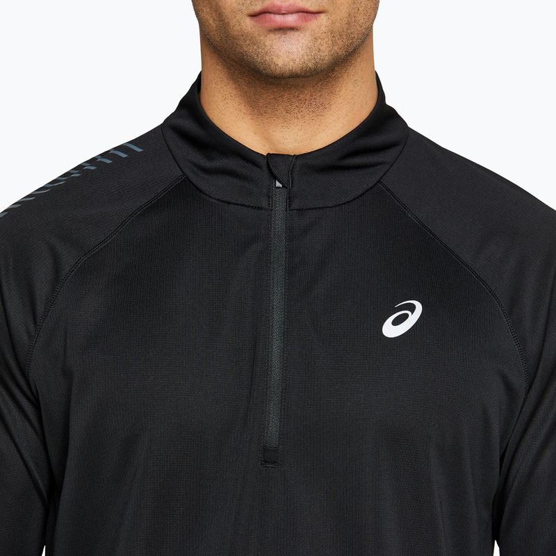 Hanorac de alergat pentru bărbați ASICS Icon 1/2 ZIP performance black/carrier grey