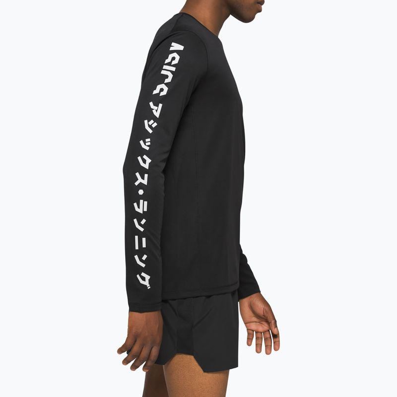 Longsleeve de alergat pentru bărbați ASICS Katakana Top performance black