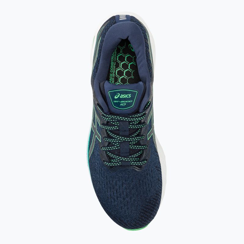 Încălțăminte de alergat pentru bărbați ASICS Gt-2000 10 deep ocean/new leaf 5
