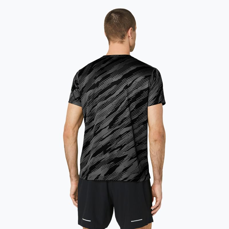 Tricou de alergare pentru bărbați ASICS All Over Print Top graphite grey/performance black 3