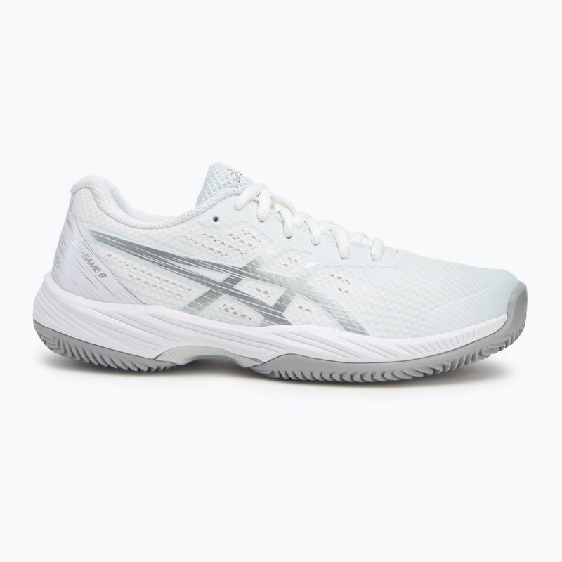 Încălțăminte de tenis pentru femei  ASICS Gel-Game 9 Clay/OC white/pure silver 2