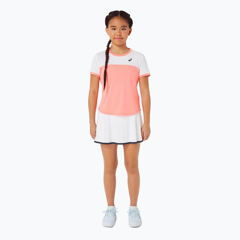 Tricou pentru copii ASICS Tennis Top guava/brilliant white 2