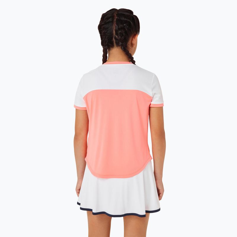 Tricou pentru copii ASICS Tennis Top guava/brilliant white 3