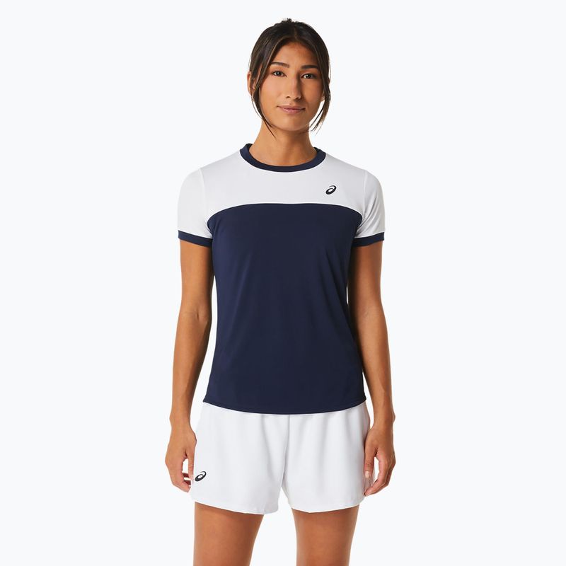 Tricou de tenis pentru femei ASICS Court SS Top midnight/brilliant white