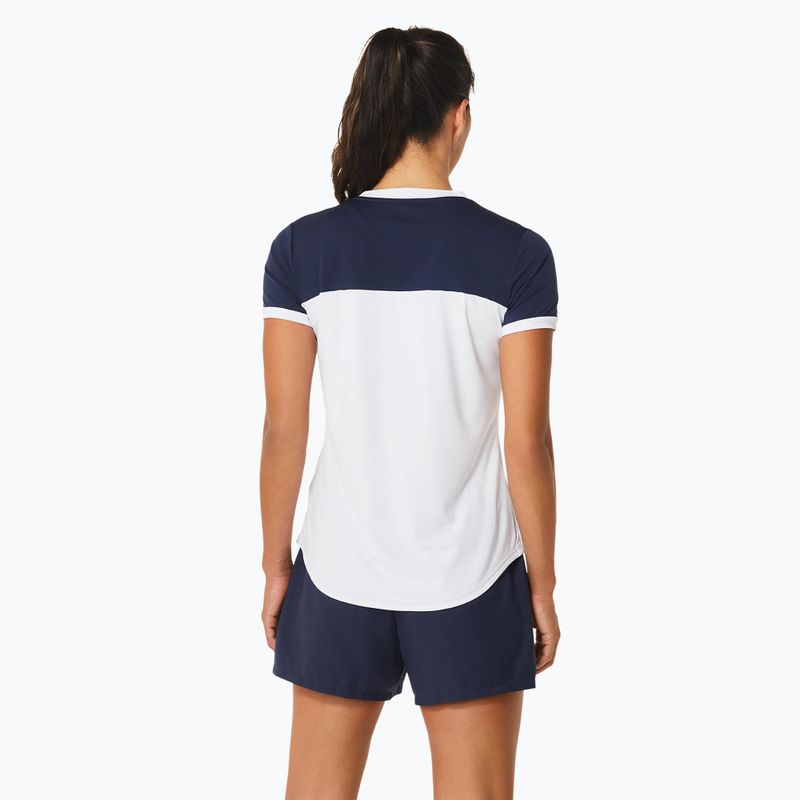 Tricou de tenis pentru femei ASICS Court SS Top brilliant white/midnight 3