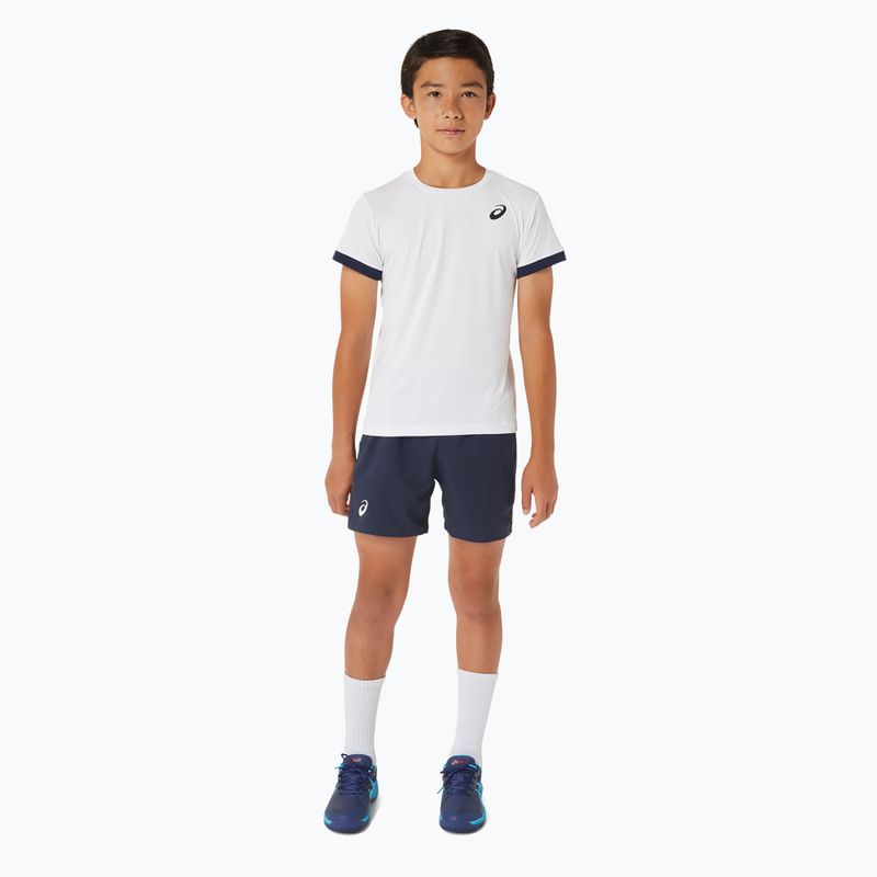 Tricou pentru copii ASICS Tennis Top brilliant white/midnight 2