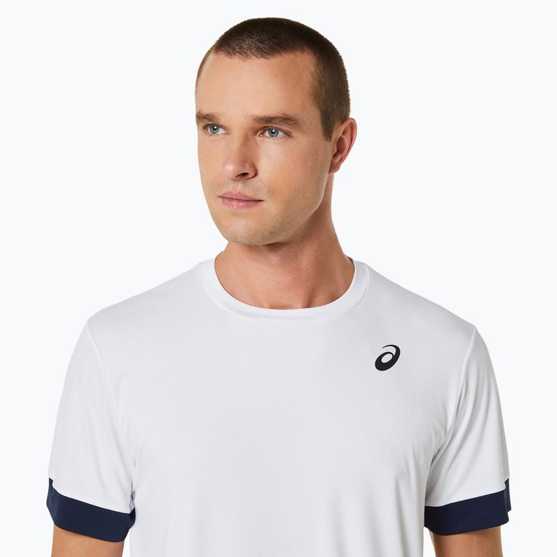 Tricou de tenis pentru bărbați ASICS Court SS Top brilliant white/midnight 4