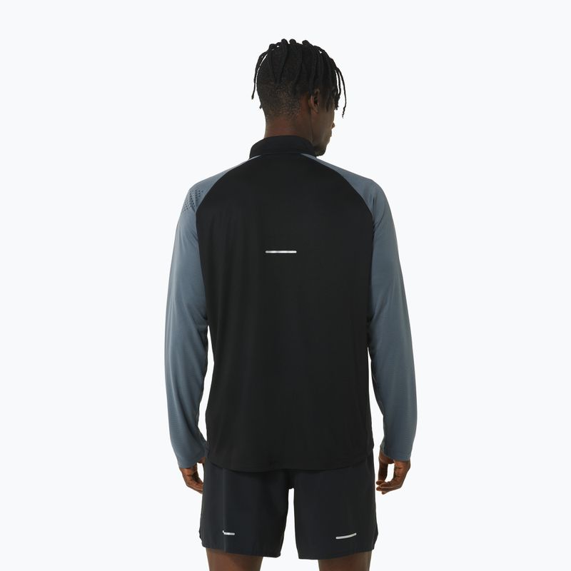 Longsleeve de alergat pentru bărbați ASICS Icon 1/2 Zip performance black/carrier grey 3