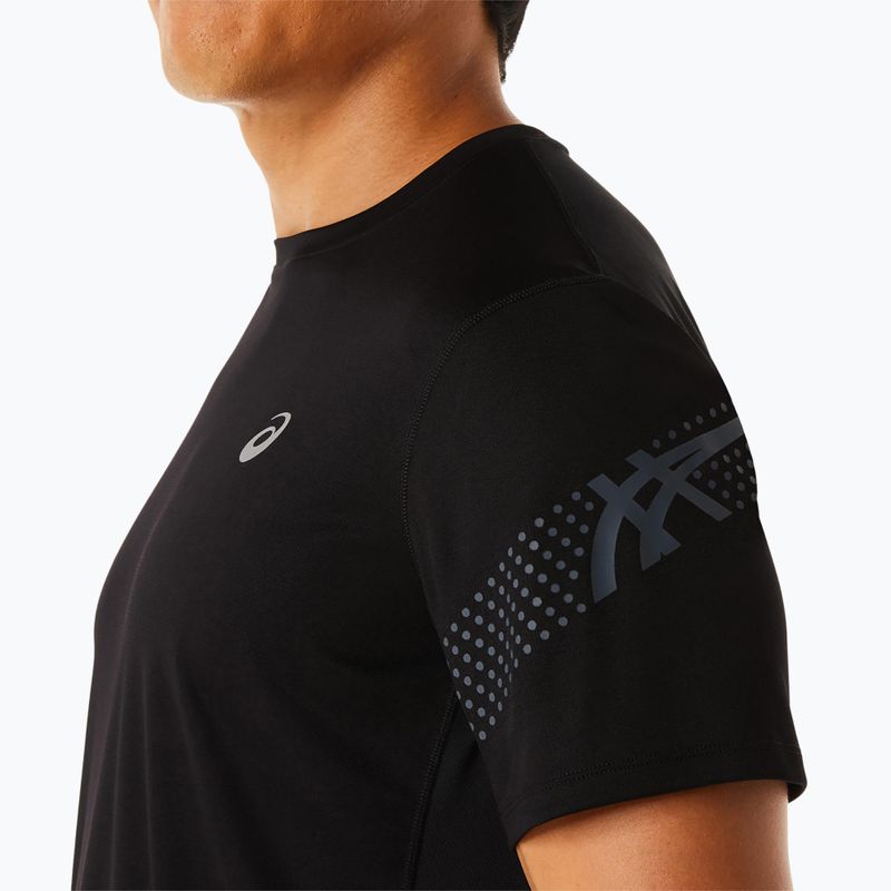 Tricou de alergat pentru bărbați ASICS Icon performance black/carrier grey 5