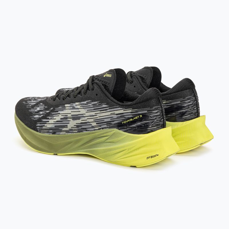 ASICS Novablast 3 negru/verde frunze uscate pantofi de alergare pentru bărbați 3