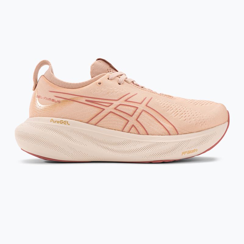 ASICS Gel-Nimbus 25, pantofi de alergare pentru femei, culoarea caisei palide/grena deschis 2