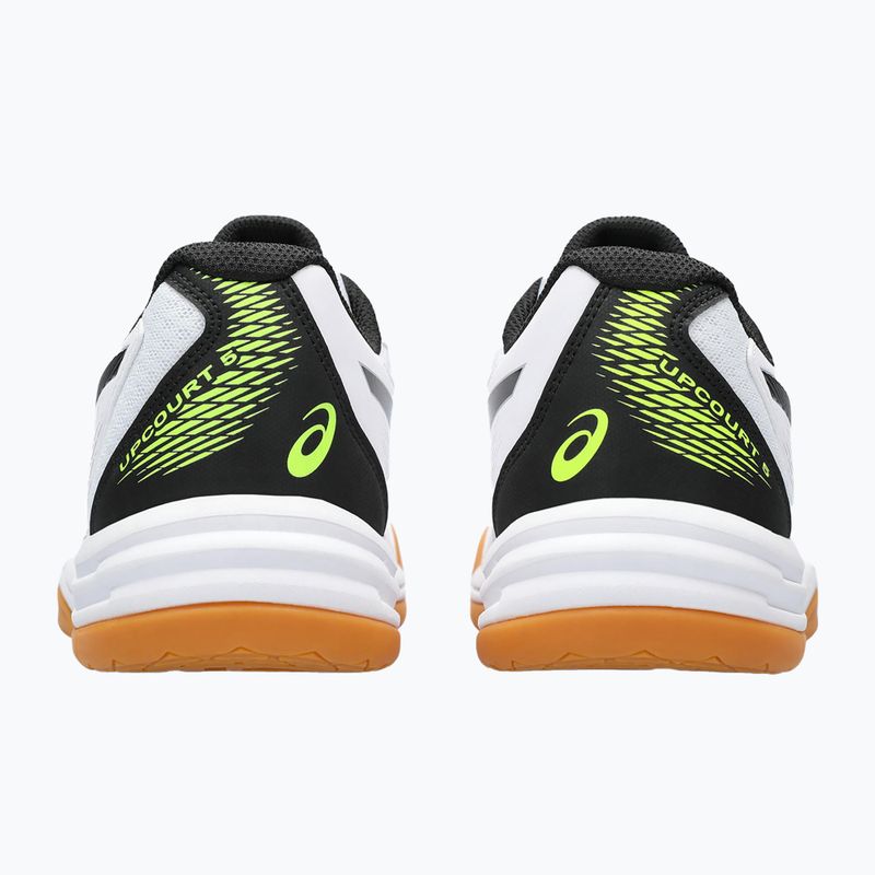 Pantofi de squash pentru bărbați ASICS Upcourt 5 alb / galben de siguranță 8