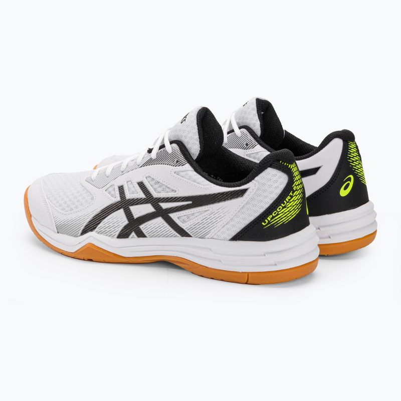 Pantofi de squash pentru bărbați ASICS Upcourt 5 alb / galben de siguranță 4