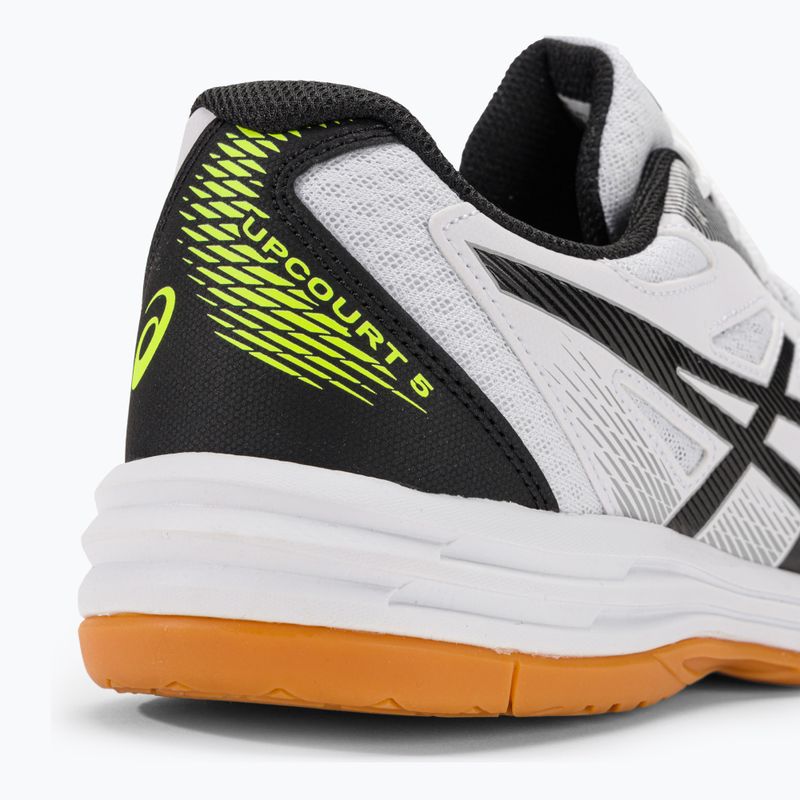 Pantofi de squash pentru bărbați ASICS Upcourt 5 alb / galben de siguranță 11