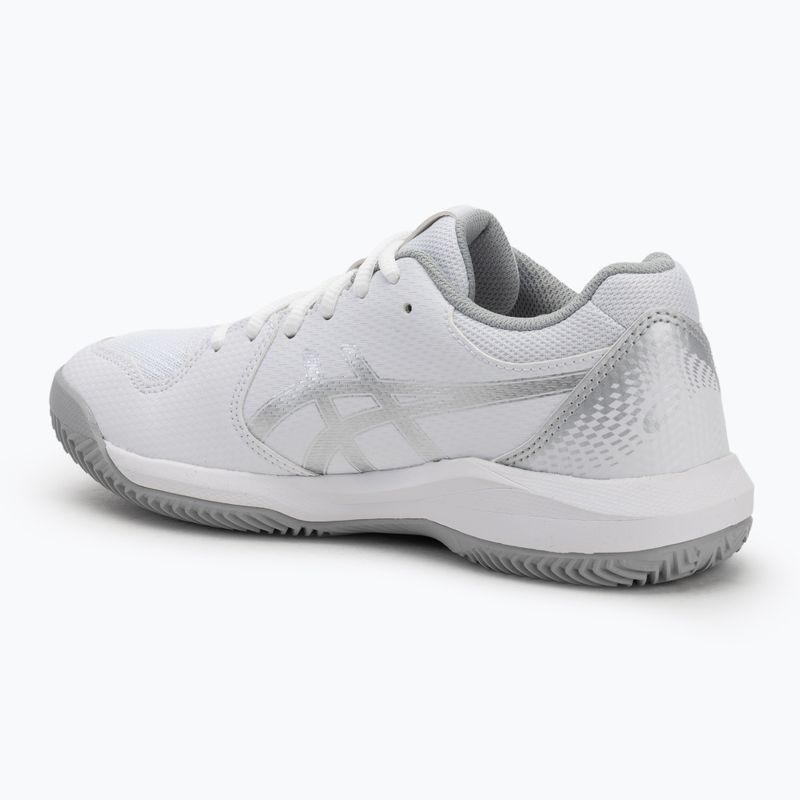 Încălțăminte de tenis pentru femei ASICS Gel-Dedicate 8 Clay W white/pure silver 3