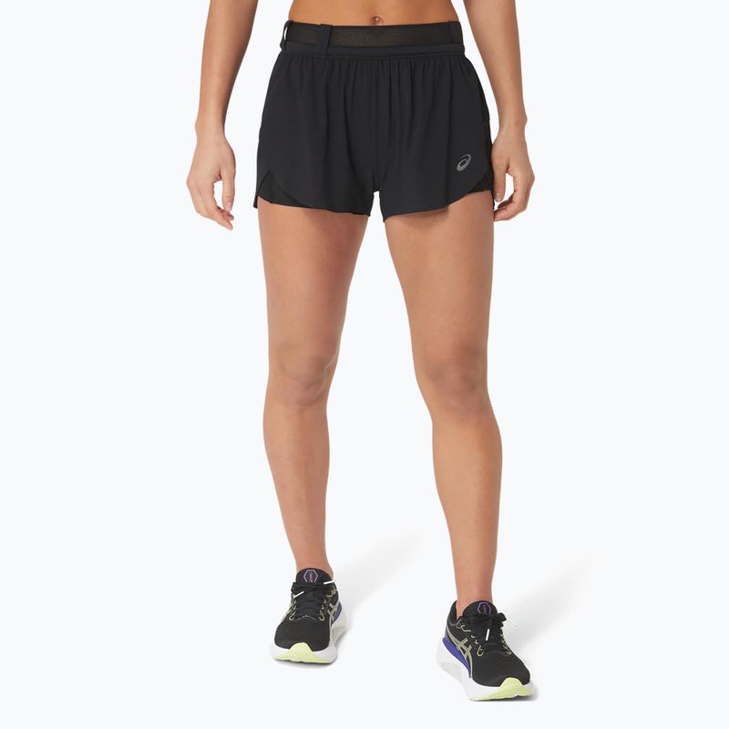 Pantaloni scurți de alergare pentru femei ASICS Metarun Split performance black