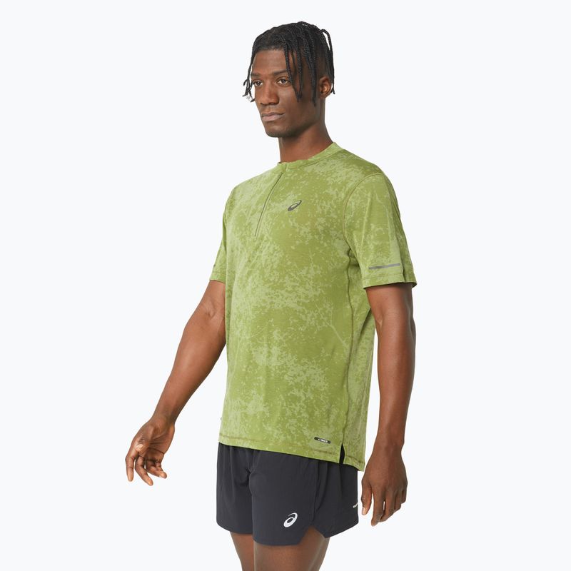Tricou de alergat pentru bărbați  ASICS Metarun Pattern 1/2 ZIP cactus