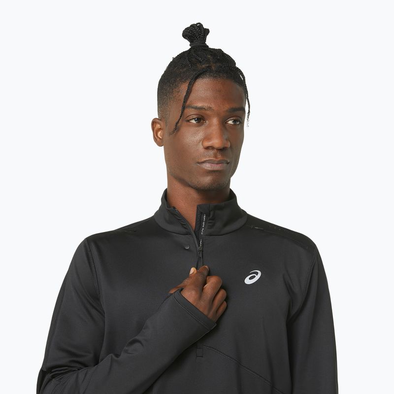 Bluză de alergat pentru bărbați ASICS Winter Run 1/2 Mid Layer performance black/graphite grey 5