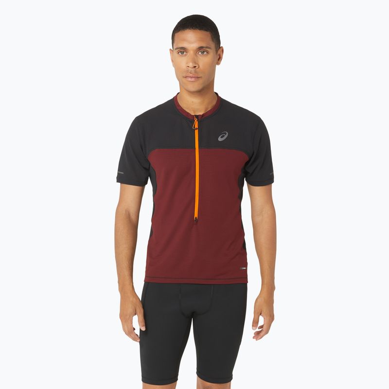 Tricou de alergat pentru bărbați  ASICS Fujitrail antique red/performance black