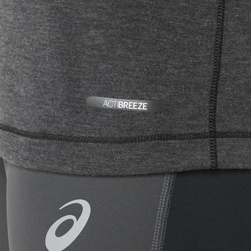Bărbați ASICS Metarun Mock Neck performanță de performanță negru de funcționare cu mânecă lungă pentru bărbați 8