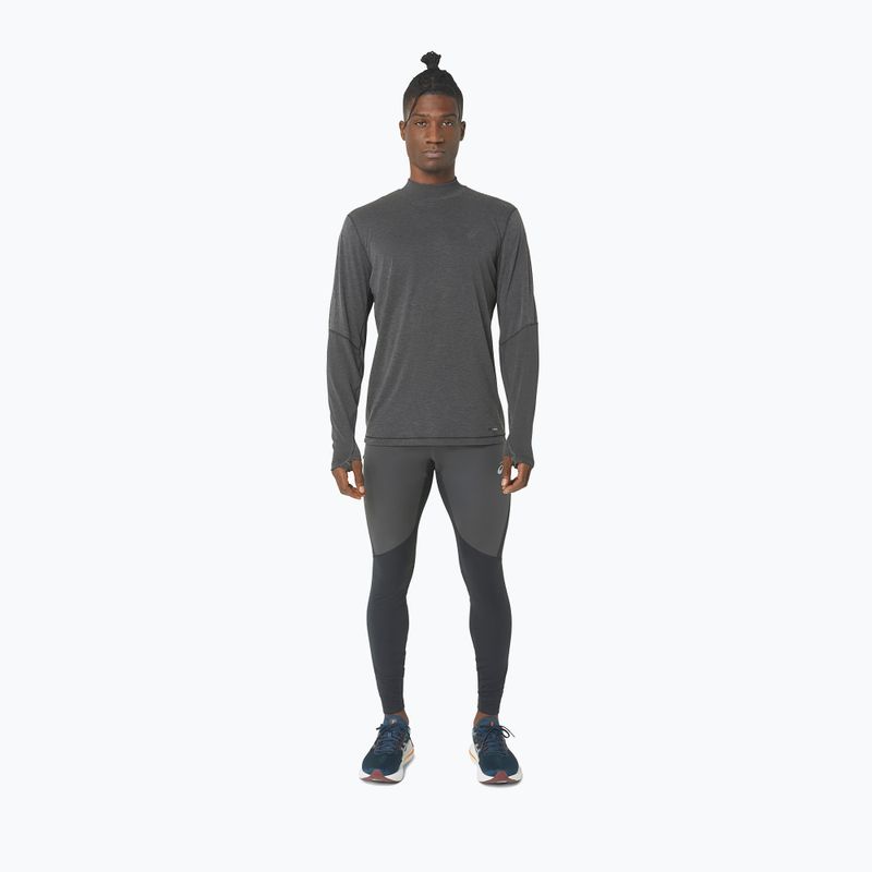 Bărbați ASICS Metarun Mock Neck performanță de performanță negru de funcționare cu mânecă lungă pentru bărbați 2