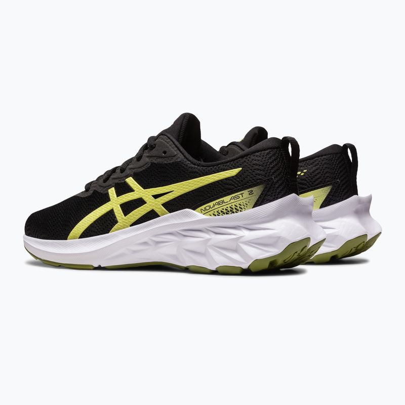 Încălțăminte de alergat pentru copii ASICS Novablast 2 GS black/glow yellow 14