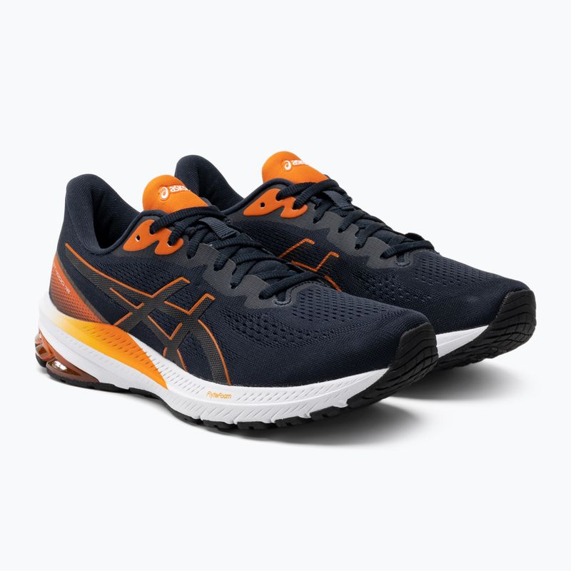 ASICS pantofi de alergare pentru bărbați Gt-1000 12 albastru francez / portocaliu strălucitor 5