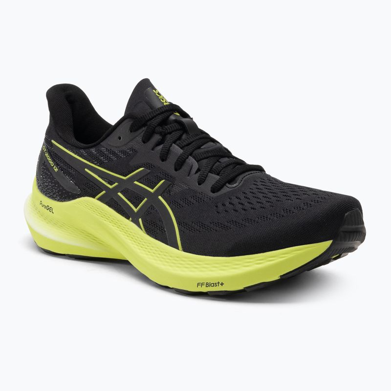 ASICS GT-2000 12 negru / galben luminos pantofi de alergare pentru bărbați