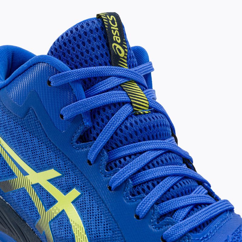 ASICS Netburner Ballistic FF MT 3 pantofi de volei pentru bărbați albastru iluzie / galben strălucitor 9