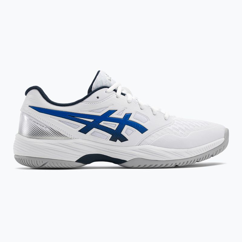 Pantofi de squash pentru bărbați ASICS Gel-Court Hunter 3 alb / albastru iluzie 2