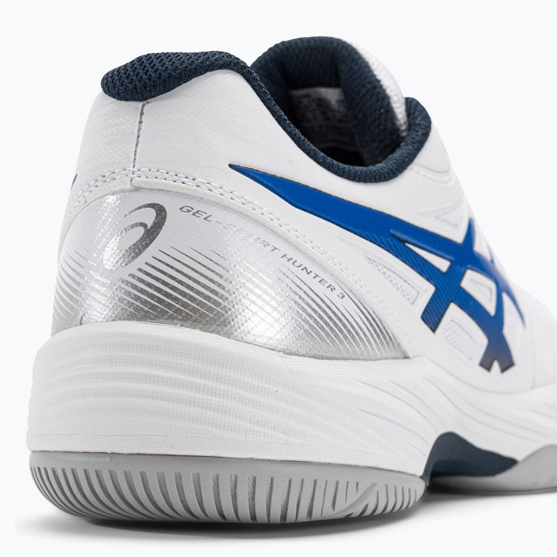 Pantofi de squash pentru bărbați ASICS Gel-Court Hunter 3 alb / albastru iluzie 9