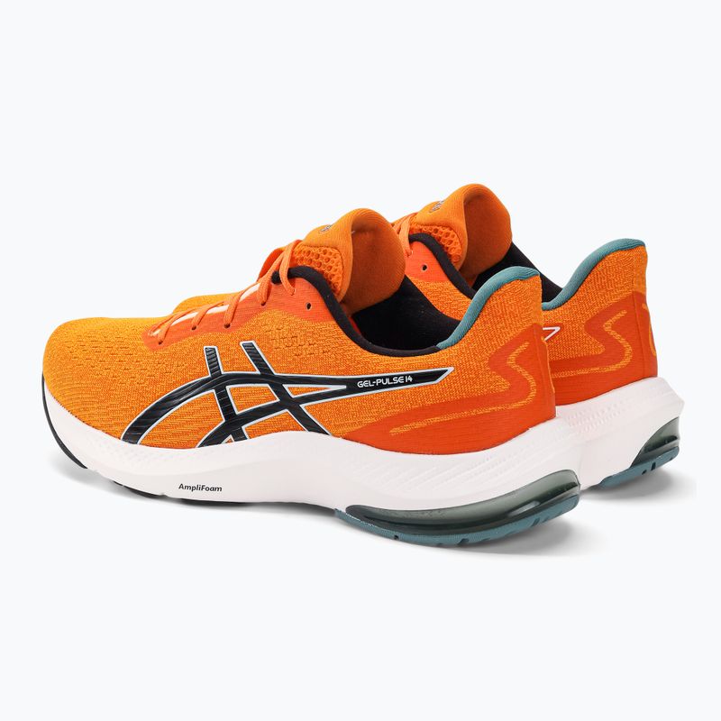 ASICS Gel-Pulse 14 bărbați pantofi de alergare portocaliu strălucitor / negru 3