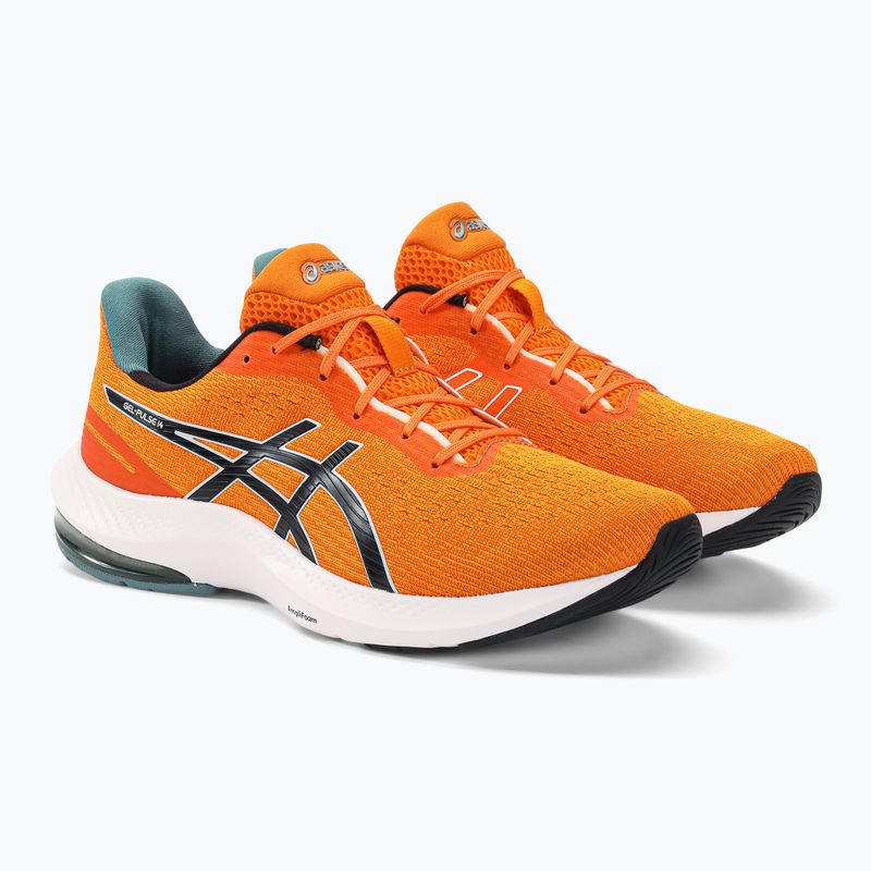 ASICS Gel-Pulse 14 bărbați pantofi de alergare portocaliu strălucitor / negru 4