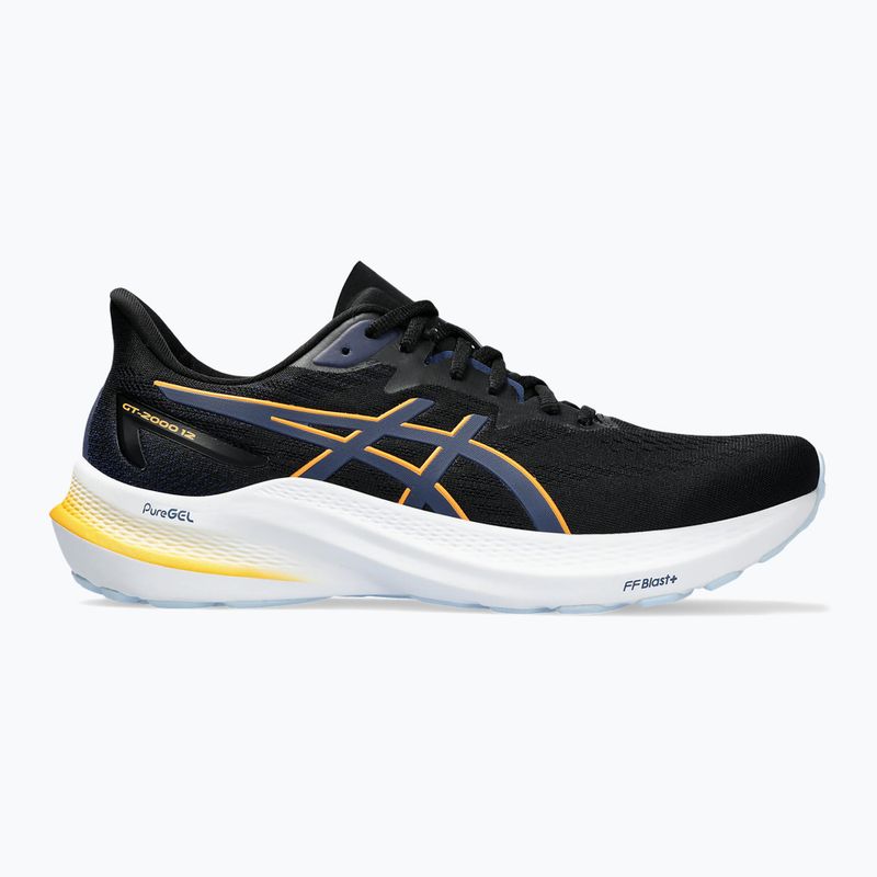 ASICS GT-2000 12 negru/galben pantofi de alergare pentru bărbați 8