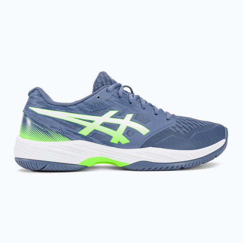 Încălțăminte de squash pentru bărbați ASICS Gel-Court Hunter 3 denim blue/lime burst 2