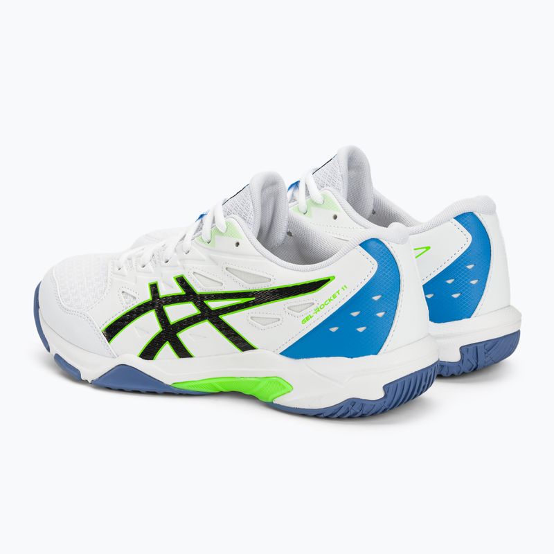 Încălțăminte de volei pentru bărbați ASICS Gel-Rocket 11 white/lime burst 3