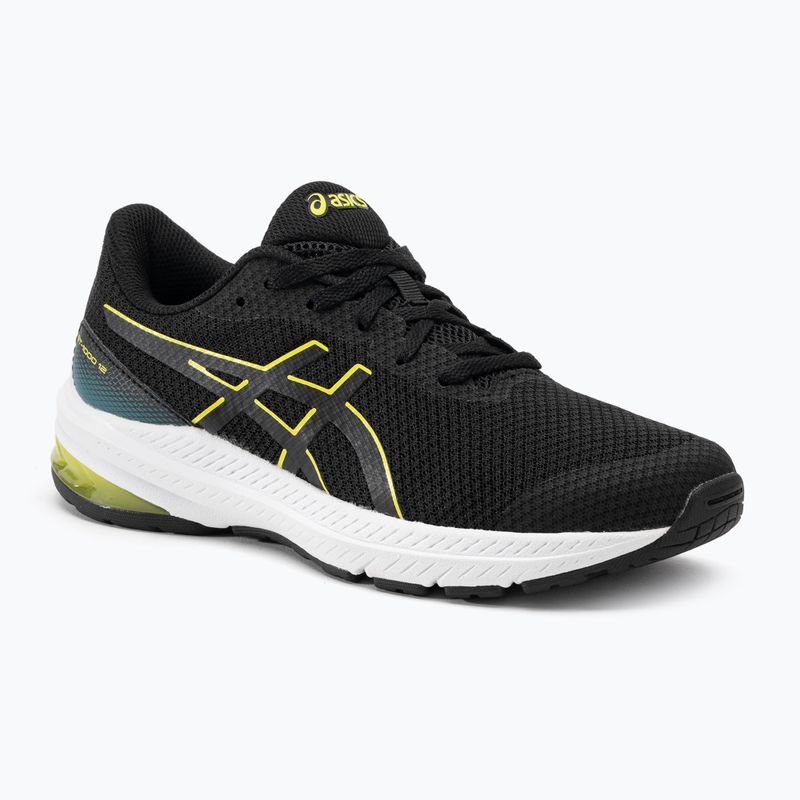 Încălăminte de alergat pentru copii ASICS GT-1000 12 GS black/bright yellow