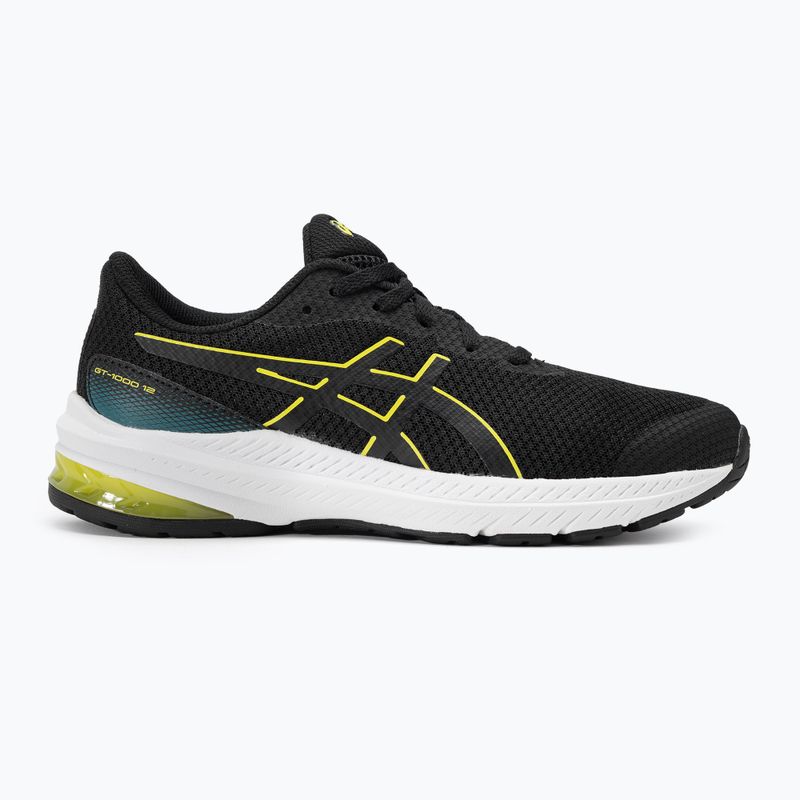 Încălăminte de alergat pentru copii ASICS GT-1000 12 GS black/bright yellow 2