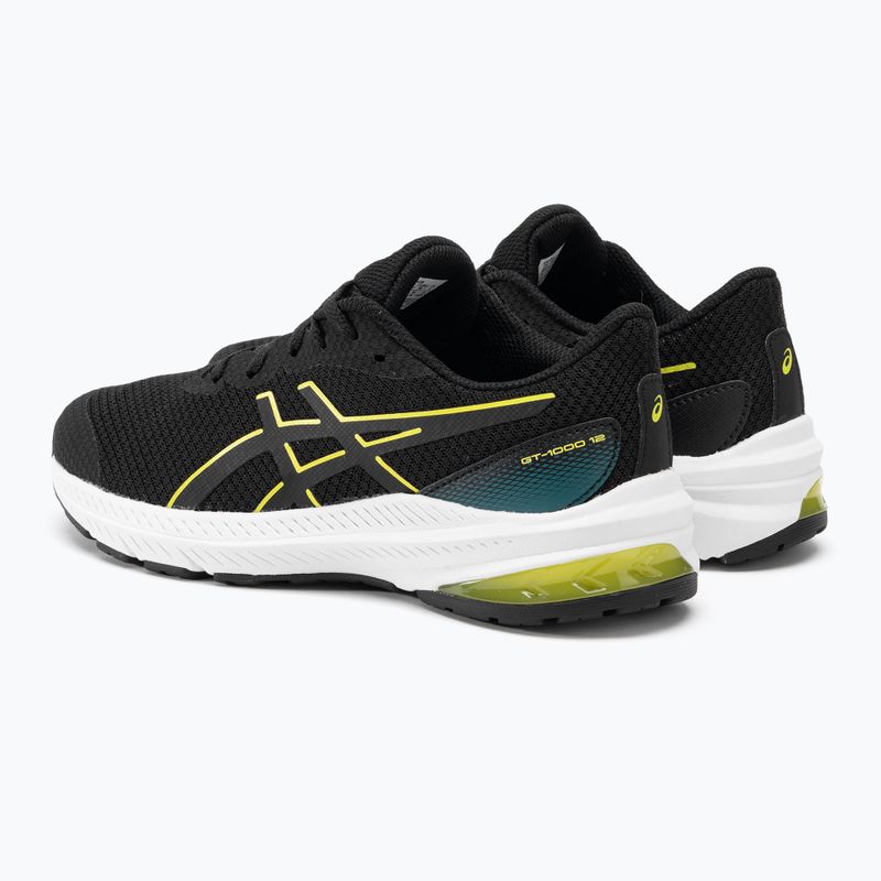 Încălăminte de alergat pentru copii ASICS GT-1000 12 GS black/bright yellow 3