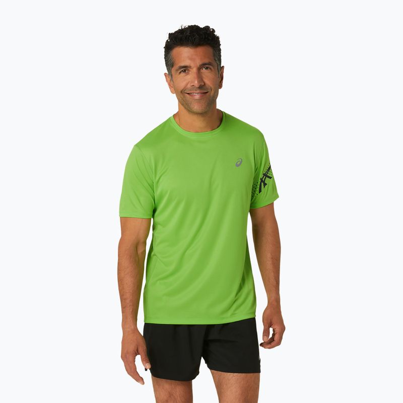Tricou de alergat pentru bărbați ASICS Icon electric lime/french blue