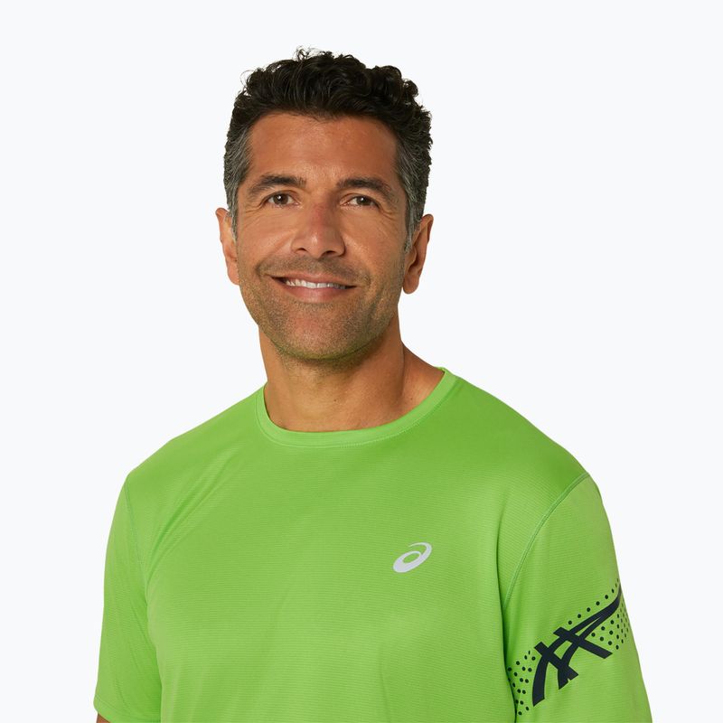 Tricou de alergat pentru bărbați ASICS Icon electric lime/french blue