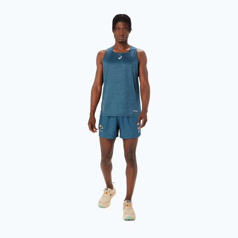 Tank top de alergare pentru bărbați ASICS Fujitrail Singlet magnetic blue 2