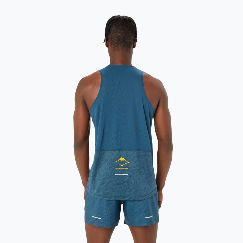 Tank top de alergare pentru bărbați ASICS Fujitrail Singlet magnetic blue 3